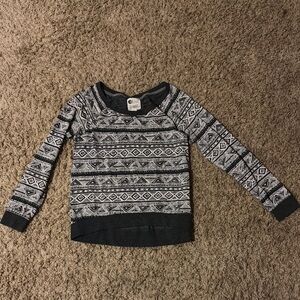 Billabong Black and Gray Patterned Sweater